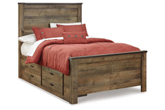 Trinell Full Panel Bed with 2 Storage Drawers - B446B10