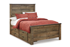 Trinell Full Panel Bed with 2 Storage Drawers - B446B10