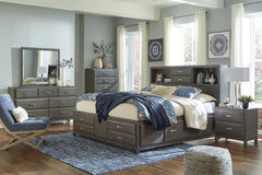 Caitbrook Queen Storage Bed with 8 Drawers - B476B2