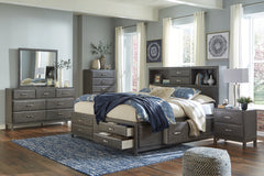 Caitbrook California King Storage Bed with 8 Drawers - B476B7