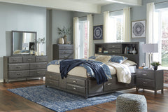 Caitbrook King Storage Bed with 8 Drawers - B476B6