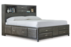 Caitbrook King Storage Bed with 8 Drawers - B476B6