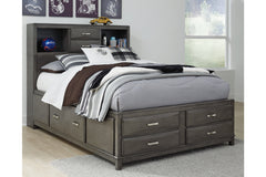 Caitbrook Full Storage Bed with 7 Drawers - B476B4