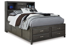 Caitbrook Full Storage Bed with 7 Drawers - B476B4