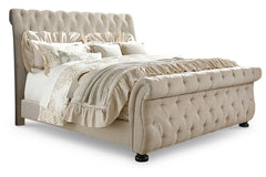 Willenburg California King Upholstered Sleigh Bed - B643B9