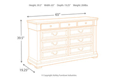 Bolanburg Dresser and Mirror - B647B12