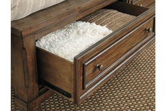 Flynnter King Sleigh Bed with 2 Storage Drawers - B719B9