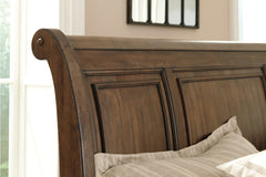 Flynnter California King Sleigh Bed with 2 Storage Drawers - B719B10