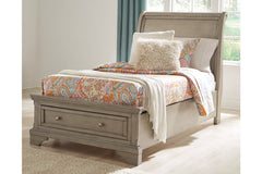 Lettner Twin Sleigh Bed with 1 Storage Drawer - B733B21