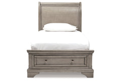 Lettner Twin Sleigh Bed with 1 Storage Drawer - B733B21