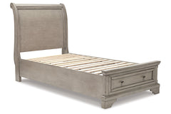 Lettner Twin Sleigh Bed with 1 Storage Drawer - B733B21