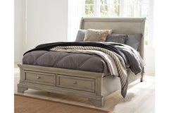 Lettner Full Sleigh Bed with 2 Storage Drawers - B733B24
