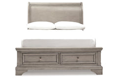 Lettner Full Sleigh Bed with 2 Storage Drawers - B733B24