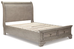 Lettner Full Sleigh Bed with 2 Storage Drawers - B733B24