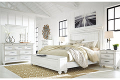 Kanwyn Queen Panel Bed with Storage Bench - B777B6