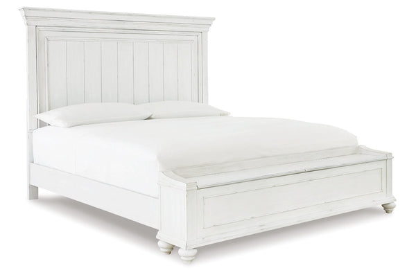 Kanwyn California King Panel Bed with Storage Bench - B777B12