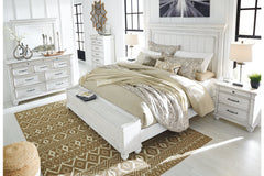 Kanwyn California King Panel Bed with Storage Bench - B777B12