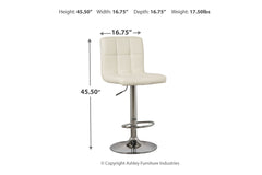Bellatier Adjustable Height Bar Stool - D120-230