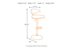 Bellatier Adjustable Height Bar Stool - D120-330