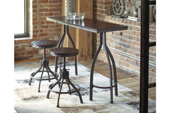 Odium Counter Height Dining Table and Bar Stools (Set of 3) - D284-113