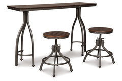 Odium Counter Height Dining Table and Bar Stools (Set of 3) - D284-113