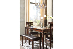 Bennox Dining Table and Chairs with Bench (Set of 6) - D384-325