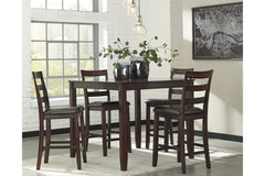 Coviar Counter Height Dining Table and Bar Stools (Set of 5) - D385-223