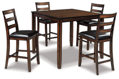 Coviar Counter Height Dining Table and Bar Stools (Set of 5) - D385-223