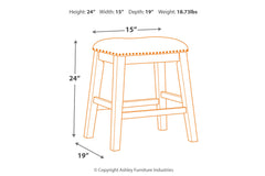 Caitbrook Counter Height Upholstered Bar Stool - D388-024