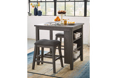 Caitbrook Counter Height Dining Table and Bar Stools (Set of 3) - D388-113