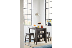 Caitbrook Counter Height Dining Table and Bar Stools (Set of 3) - D388-113