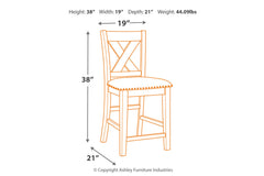 Caitbrook Counter Height Upholstered Bar Stool - D388-124