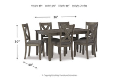 Caitbrook Dining Table and Chairs (Set of 7) - D388-425