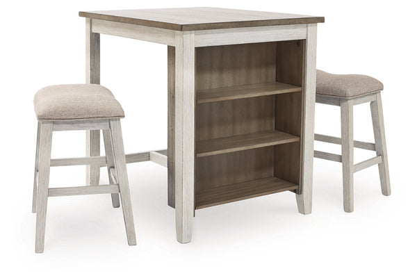 Skempton Counter Height Dining Table and Bar Stools (Set of 3) - D394-113