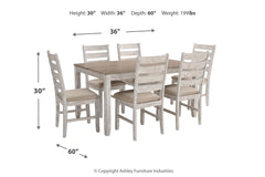 Skempton Dining Table and Chairs (Set of 7) - D394-425