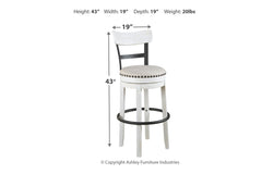 Valebeck Bar Height Bar Stool - D546-530