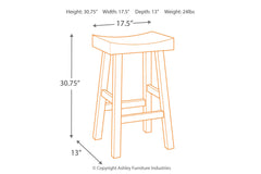 Glosco Bar Height Bar Stool - D548-030