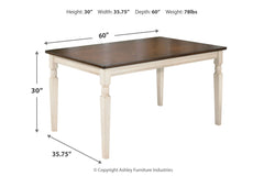Whitesburg Dining Table - D583-25
