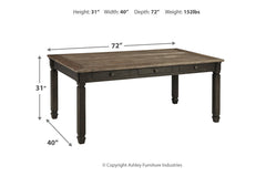 Tyler Creek Dining Table - D736-25