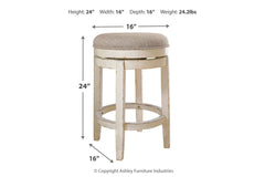 Realyn Counter Height Bar Stool - D743-024