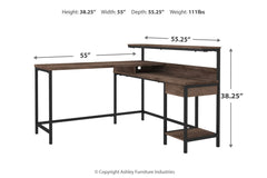 Arlenbry Home Office L-Desk with Storage - H275-24