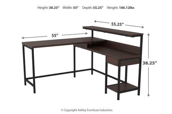 Camiburg Home Office L-Desk with Storage - H283-24