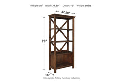 Baldridge 75" Bookcase - H675-17