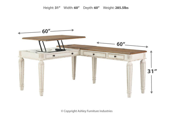 Realyn 2-Piece Home Office Lift Top Desk - H743H2