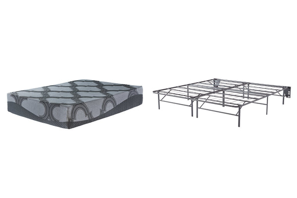 12 Inch Ashley Hybrid King Adjustable Base and Mattress - M628M8