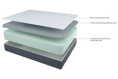 12 Inch Chime Elite King Foundation with Mattress - M674M8