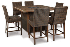Paradise Trail Bar Table with Fire Pit - P750-665