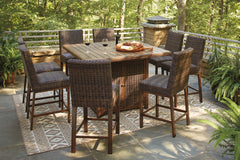 Paradise Trail Bar Table with Fire Pit - P750-665