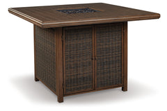 Paradise Trail Bar Table with Fire Pit - P750-665