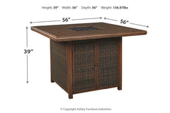 Paradise Trail Bar Table with Fire Pit - P750-665